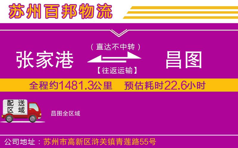 張家港到昌圖物流公司