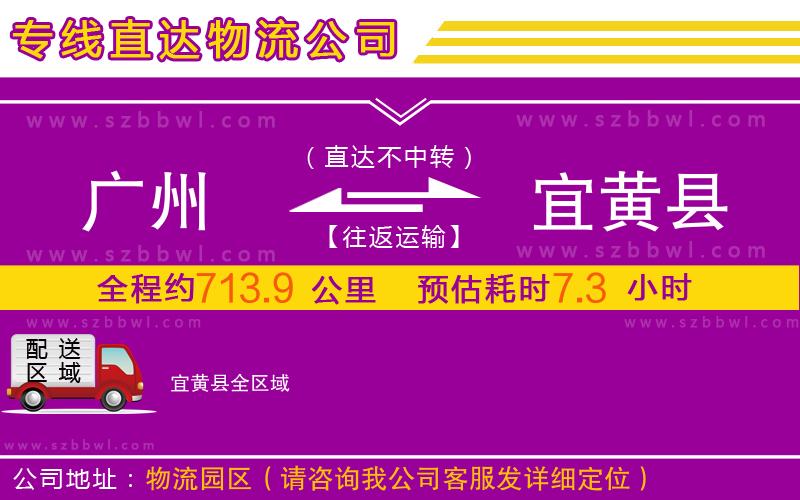 廣州到宜黃縣物流專線