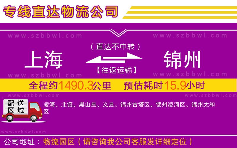 上海到錦州物流專線