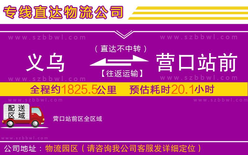 義烏到營口站前區(qū)物流專線