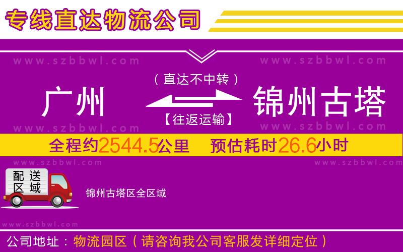 廣州到錦州古塔區(qū)物流公司