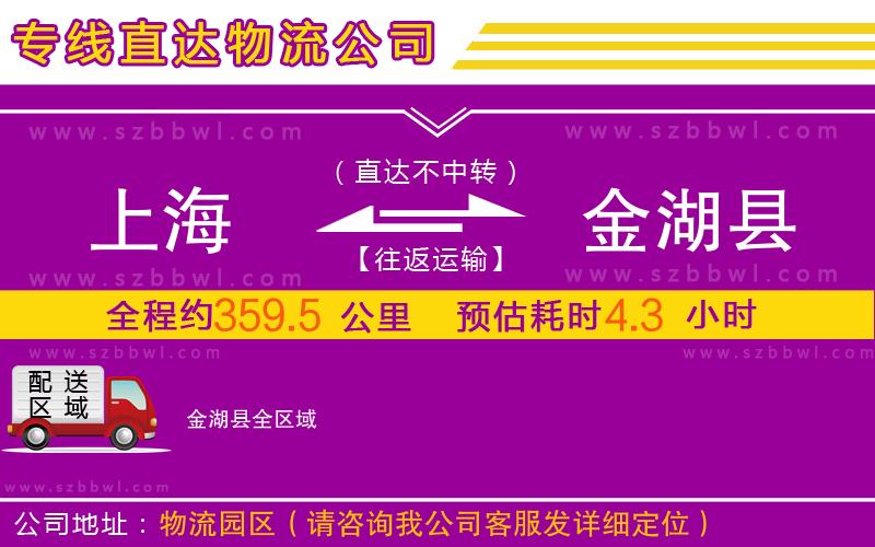 上海到金湖縣物流專線