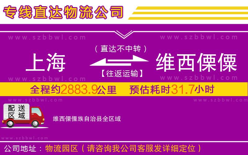 上海到維西傈僳族自治縣物流專線