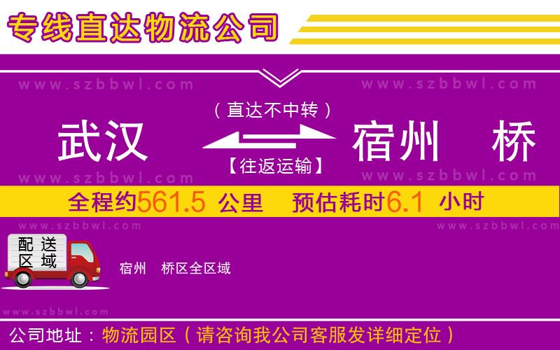 武漢到宿州埇橋區(qū)物流公司
