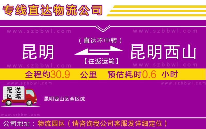 昆明到昆明西山區(qū)物流公司