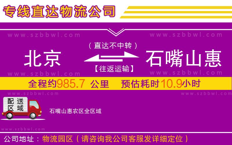 北京到石嘴山惠農(nóng)區(qū)物流專(zhuān)線