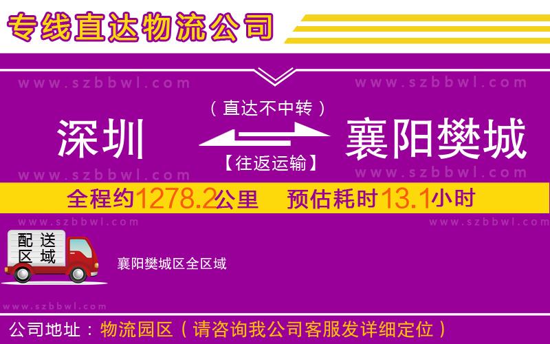 深圳到襄陽(yáng)樊城區(qū)物流專線