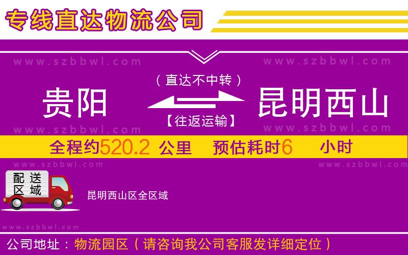 貴陽到昆明西山區(qū)物流專線