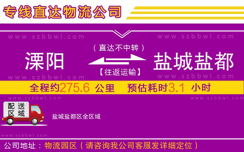 溧陽(yáng)到鹽城鹽都區(qū)物流公司