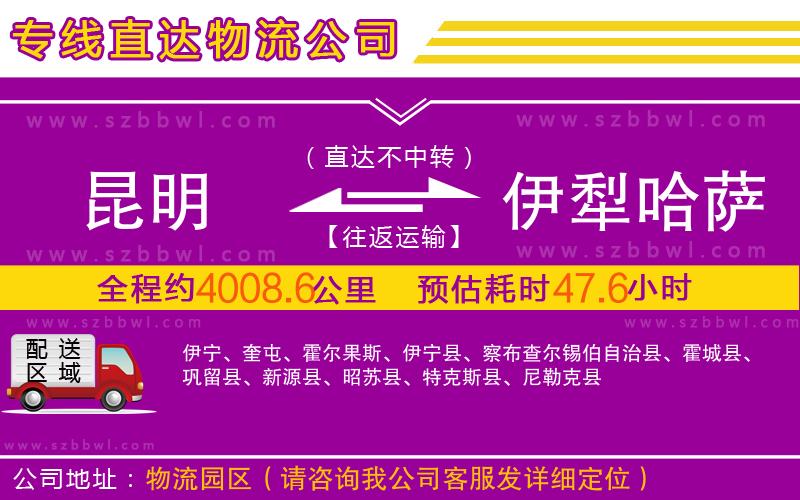 昆明到伊犁哈薩克自治州物流專線