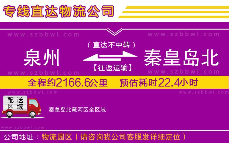泉州到秦皇島北戴河區(qū)物流專線