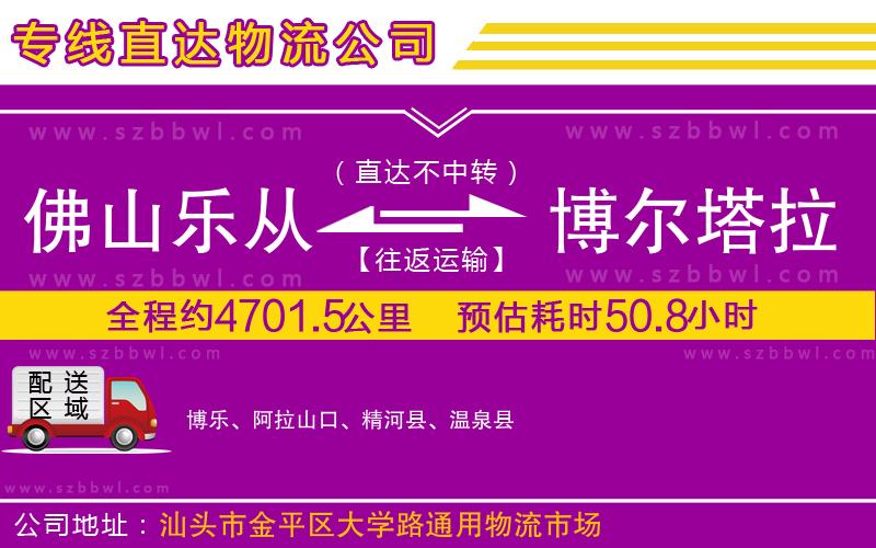 佛山樂從鎮(zhèn)到博爾塔拉蒙古自治州物流專線