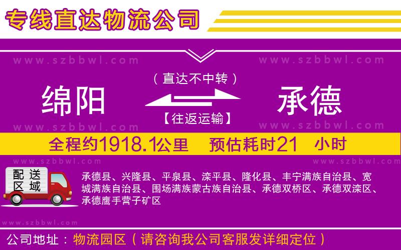 綿陽到承德物流公司