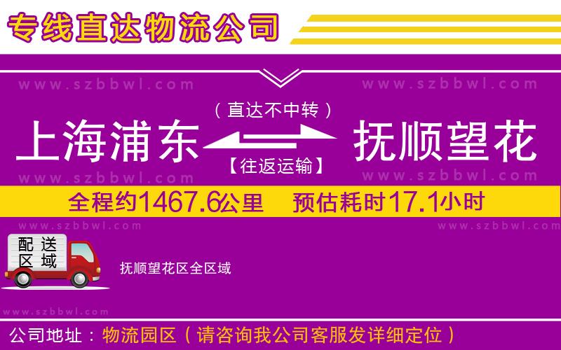 上海浦東區(qū)到撫順望花區(qū)物流公司