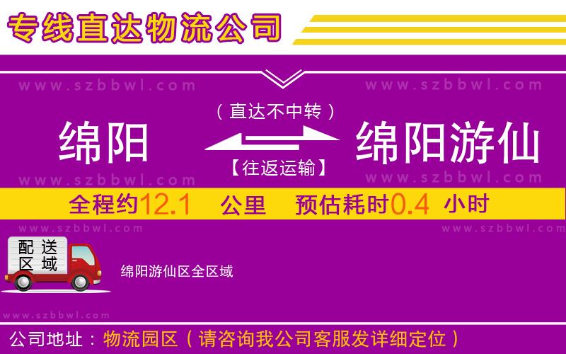 綿陽到綿陽游仙區(qū)物流公司