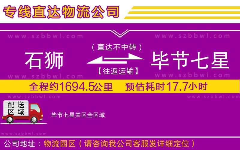 石獅到畢節(jié)七星關(guān)區(qū)物流專線