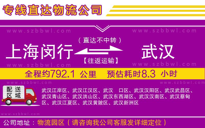 上海閔行區(qū)到武漢物流專(zhuān)線