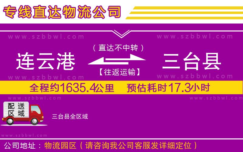 連云港到三臺縣物流公司