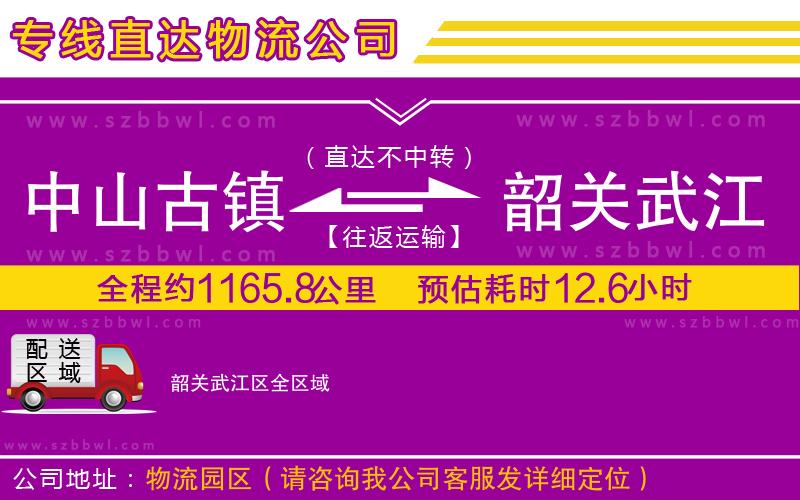 中山古鎮(zhèn)到韶關(guān)武江區(qū)物流專線