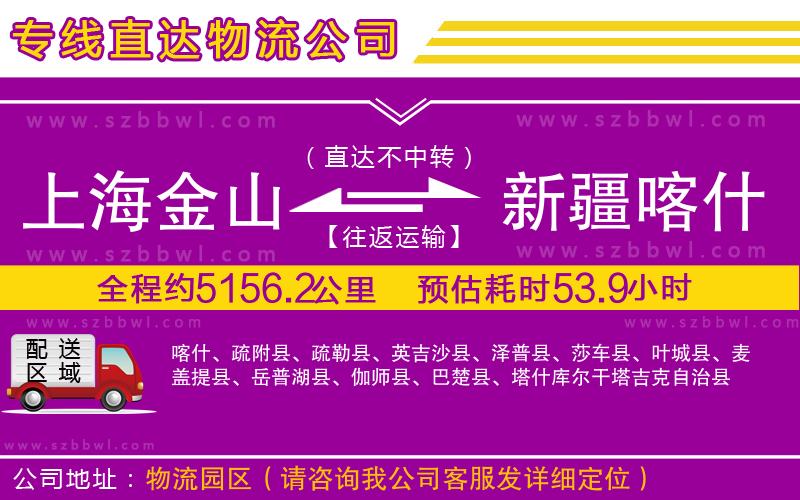 上海金山區(qū)到新疆喀什地區(qū)物流公司