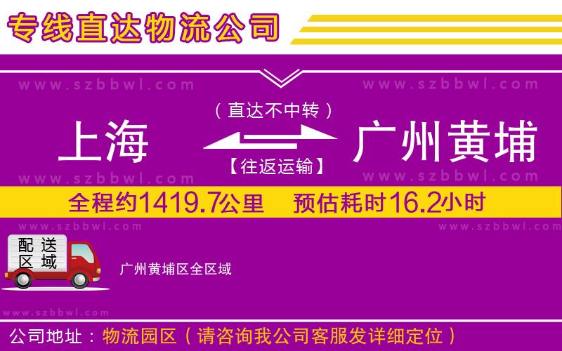 上海到廣州黃埔區(qū)物流公司