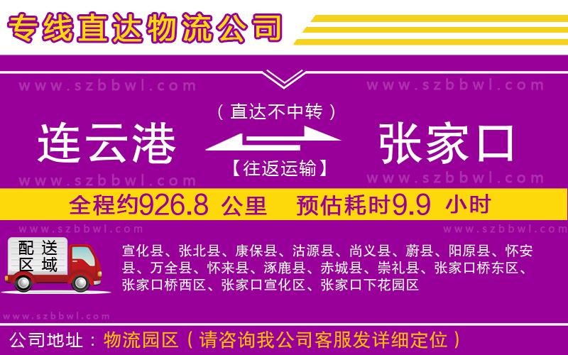 連云港到張家口物流專線