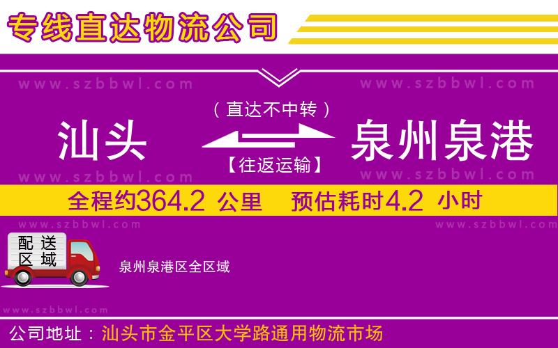 汕頭到泉州泉港區(qū)物流專線