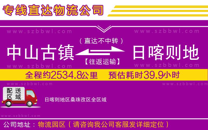中山古鎮(zhèn)到日喀則地區(qū)桑珠孜區(qū)物流專線