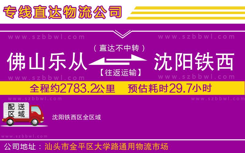 佛山樂從鎮(zhèn)到沈陽鐵西區(qū)物流公司