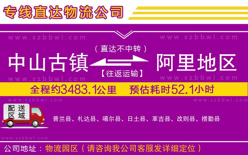 中山古鎮(zhèn)到阿里地區(qū)物流公司