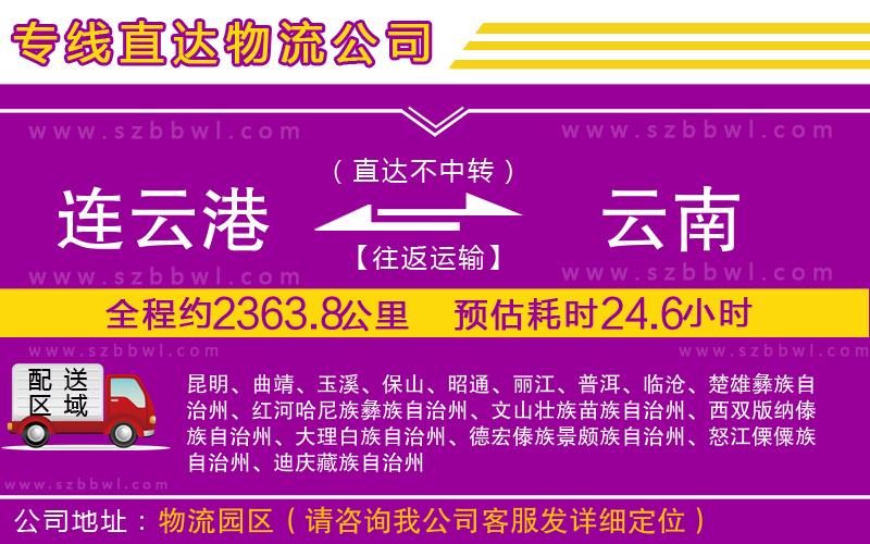 連云港到云南物流專線