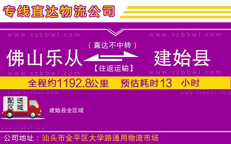 佛山樂從鎮(zhèn)到建始縣物流專線
