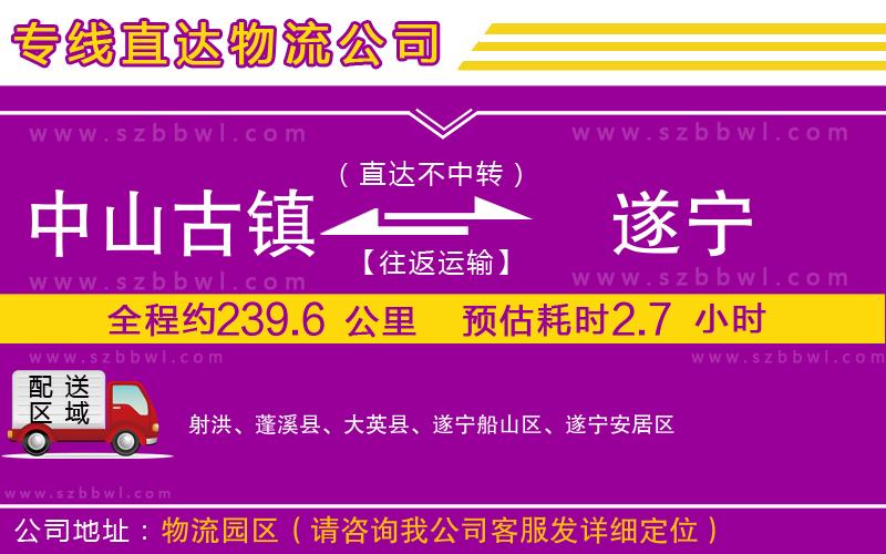 中山古鎮(zhèn)到遂寧物流公司