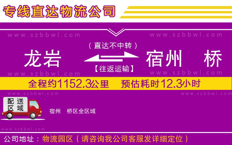 龍巖到宿州埇橋區(qū)物流專(zhuān)線(xiàn)