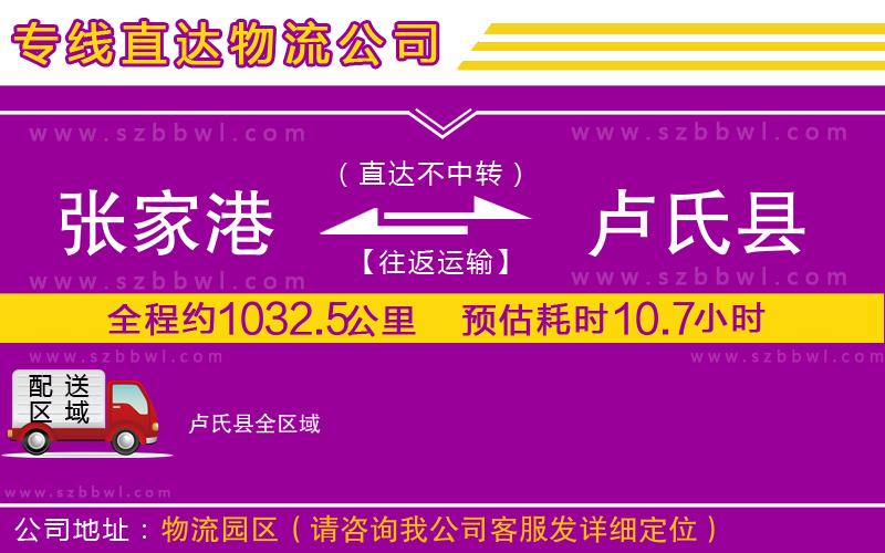 張家港到盧氏縣物流專線