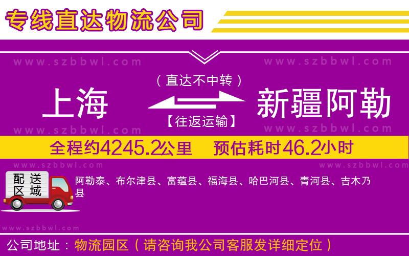 上海到新疆阿勒泰地區(qū)物流專(zhuān)線(xiàn)