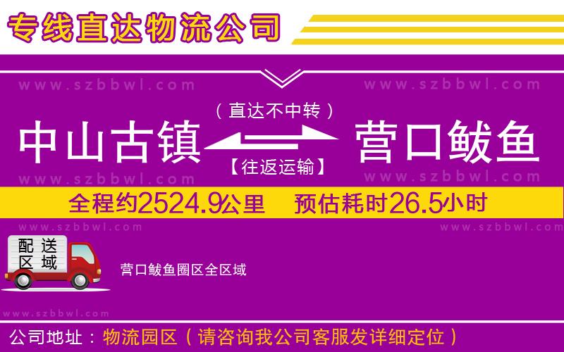 中山古鎮(zhèn)到營(yíng)口鲅魚(yú)圈區(qū)物流公司