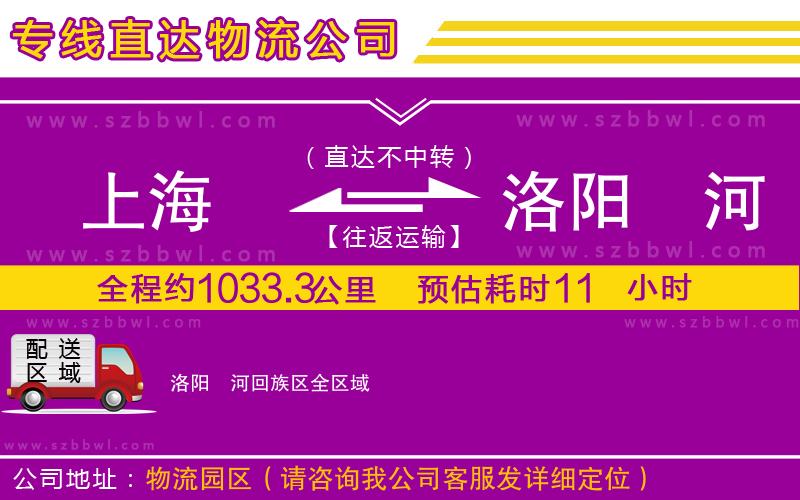 上海到洛陽瀍河回族區(qū)物流專線