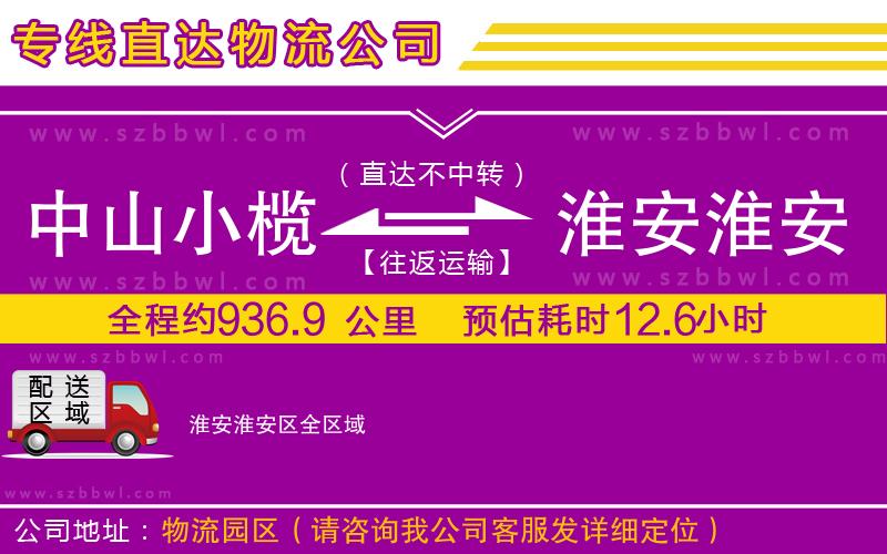 中山小欖到淮安淮安區(qū)物流公司