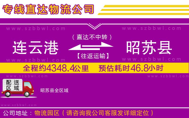 連云港到昭蘇縣物流專線