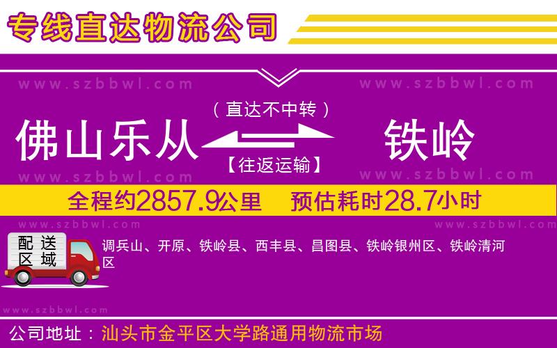佛山樂(lè)從鎮(zhèn)到鐵嶺物流公司