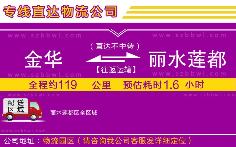金華到麗水蓮都區(qū)物流專(zhuān)線