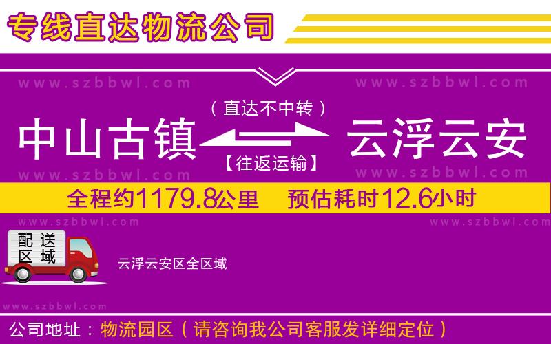 中山古鎮(zhèn)到云浮云安區(qū)物流專線