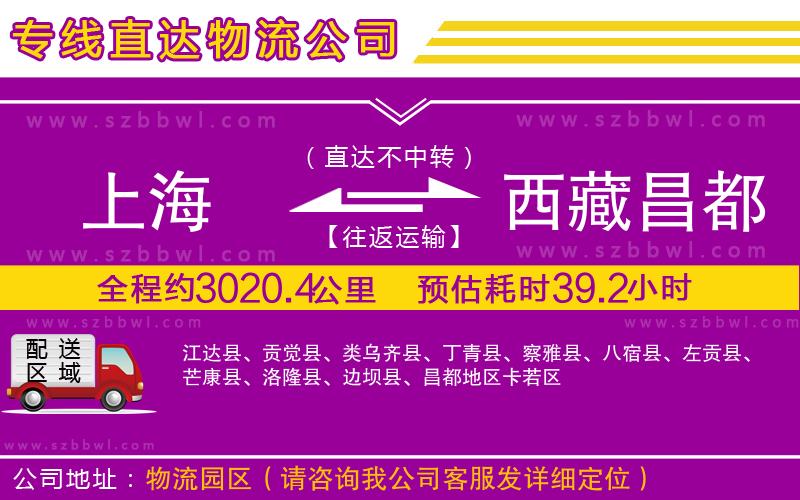 上海到西藏昌都地區(qū)物流公司