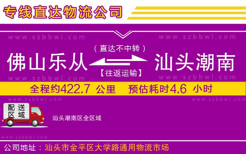 佛山樂(lè)從鎮(zhèn)到汕頭潮南區(qū)物流專線
