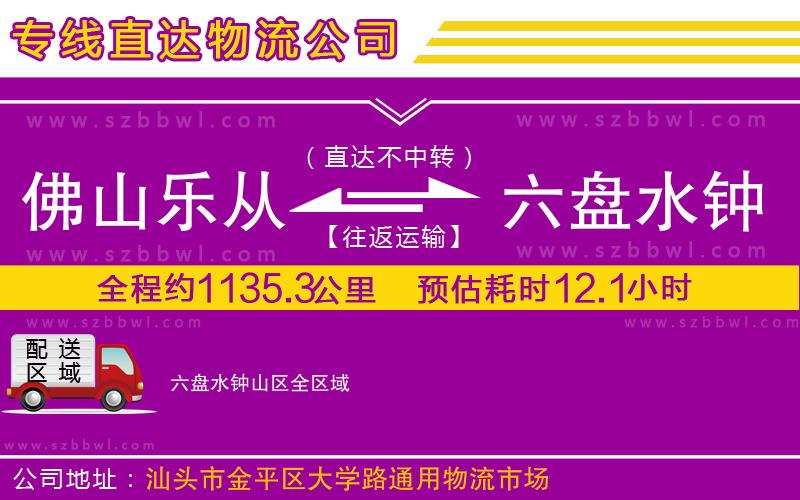 佛山樂從鎮(zhèn)到六盤水鐘山區(qū)物流專線