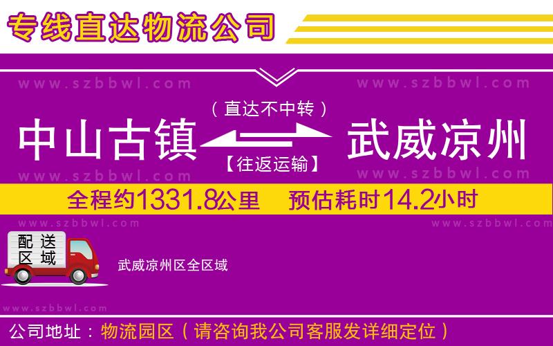 中山古鎮(zhèn)到武威涼州區(qū)物流公司