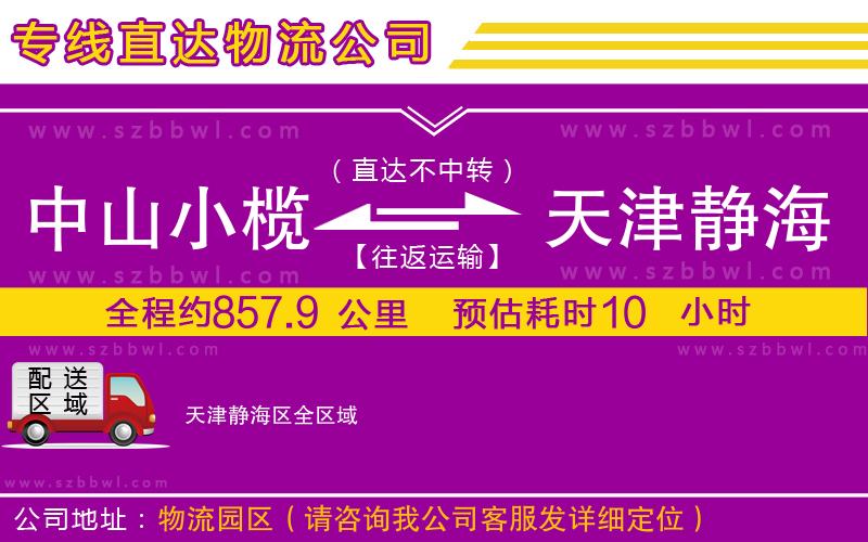 中山小欖到天津靜海區(qū)物流公司