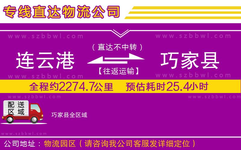 連云港到巧家縣物流專線