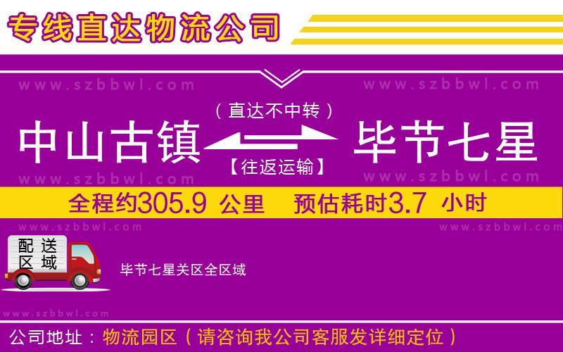 中山古鎮(zhèn)到畢節(jié)七星關(guān)區(qū)物流專線